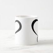 Zwarte-hart clipart illustratie koffiemok (Center)