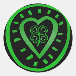 Zwarte Hart Klaver St Patrick's Day R Sticker