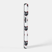 Zwarte Hart Liefdes Slogan iPhone 15 Case (Rechterkant)