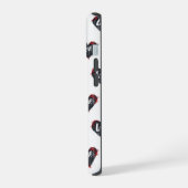 Zwarte Hart Liefdes Slogan iPhone 15 Case (Linkerkant)