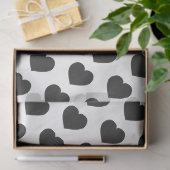 Zwarte Hart Liefdesbriefjes Rouw Tissuepapier (Geschenk)