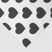 Zwarte Hart Liefdesbriefjes Rouw Tissuepapier (Detail)