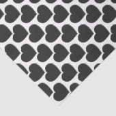 Zwarte Hart Liefdesbriefjes Rouw Tissuepapier (Detail)