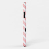 Zwarte hart op roze zigzagstreep telefoonhoes Case-Mate iPhone case (Achterkant/rechts)