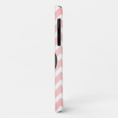 Zwarte hart op roze zigzagstreep telefoonhoes Case-Mate iPhone case (Achterkant/links)