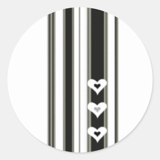 Zwarte hart Stickers (Voorkant)