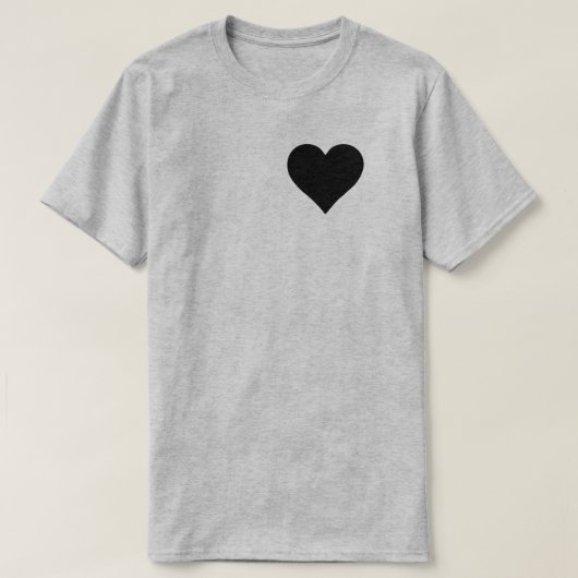  ZWARTE HART T-SHIRT (Design voorkant)