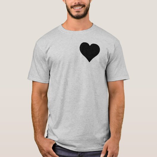  ZWARTE HART T-SHIRT (Voorkant)