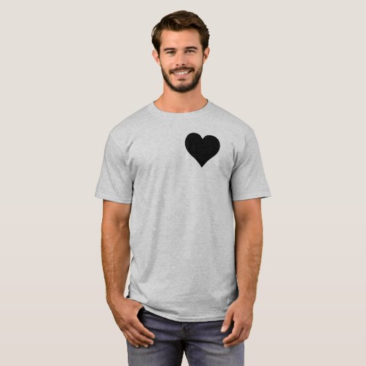  ZWARTE HART T-SHIRT (Voorkant volledig)