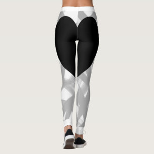Zwarte Hart Terug Leggings