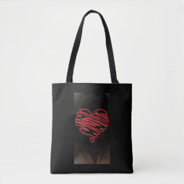 Zwarte hart Tote Bag