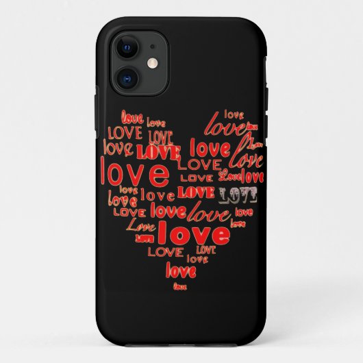 Zwarte harten en liefdestelefoon 5 hoesje (Achterkant)