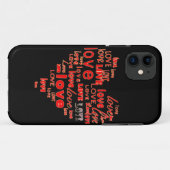 Zwarte harten en liefdestelefoon 5 hoesje (Achterkant (horizontaal))