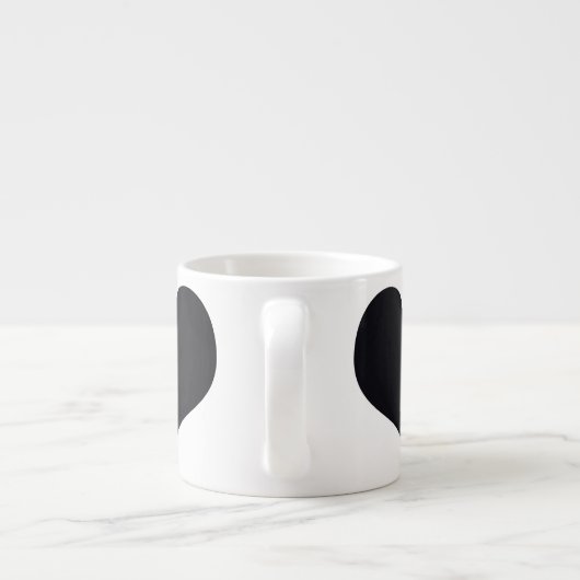 Zwarte harten espresso kop (Achterkant)