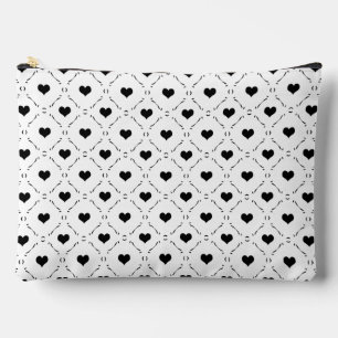 Zwarte Harten Geometrisch Raster Minimalistische C Etui