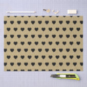 Zwarte harten, goudglitter Sparkles Tissuepapier (Craft)