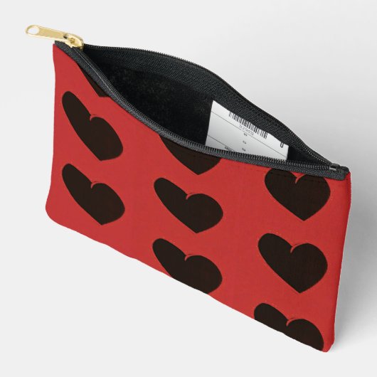 Zwarte harten rood etui (Open)