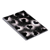 Zwarte harten Spuitverf Notitieboek (Rechterzijde)