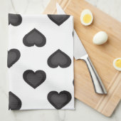 Zwarte harten theedoek (Quarter Fold)