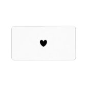 Zwarte hartlabels etiket (Voorkant)