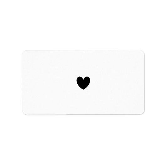 Zwarte hartlabels etiket (Voorkant)
