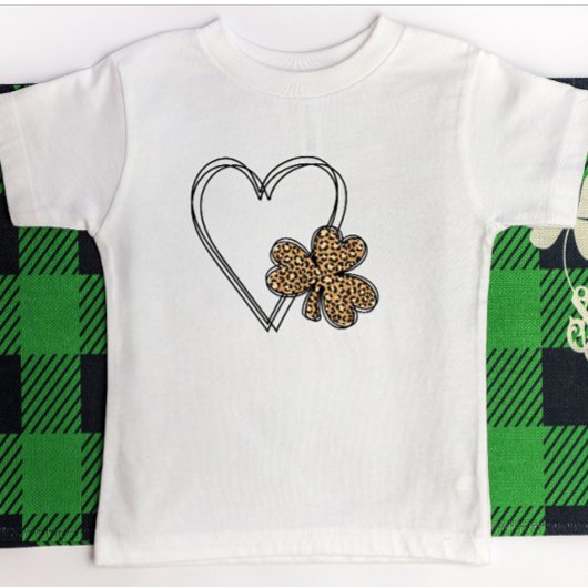 Zwarte hartluipaard t-shirt