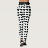 Zwarte hartpatroon Leggings (Achterkant)