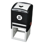 Zwarte hartvorm aangepaste ontwerp sjabloon zelfinktende stempel (Product)