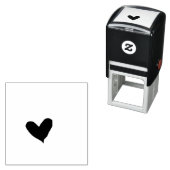 Zwarte hartvorm aangepaste ontwerp sjabloon zelfinktende stempel (In situ)