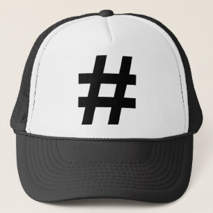 zwarte hash-nummer trucker pet