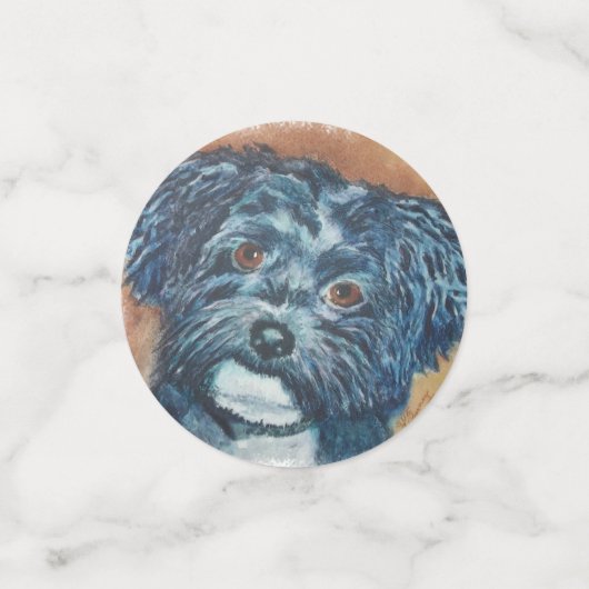 Zwarte Havanese Verjaardag Confetti (Kleine voorkant)