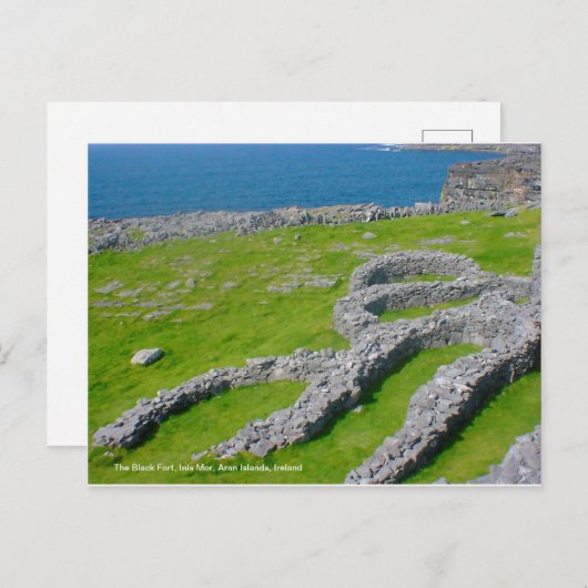 Zwarte haven, Inis Mor, Aran Islands, Ierland Briefkaart (Voorkant / Achterkant)