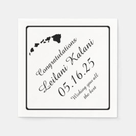 Zwarte Hawaiiaanse eilanden afstuderen papieren se Servet