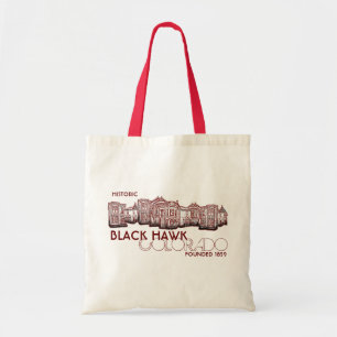 Zwarte Hawk Colorado, oude roodbouwzak Tote Bag