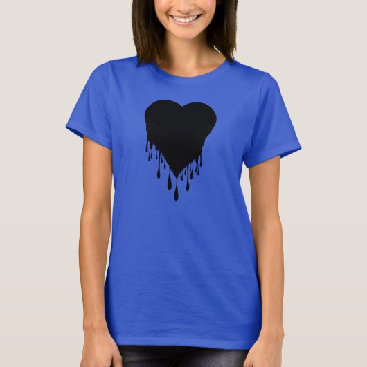 Zwarte Heart Driving Verf T-shirt (Voorkant)
