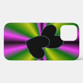 Zwarte Heart paars roze regenboog Case-Mate iPhone Case (Achterkant (horizontaal))