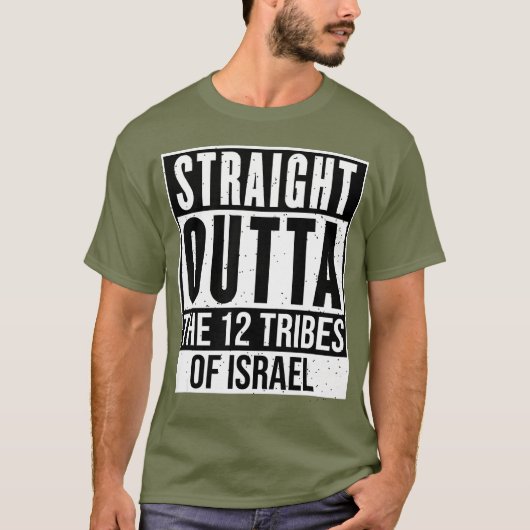 Zwarte Hebreeuwse Israëliet T-shirt (Voorkant)