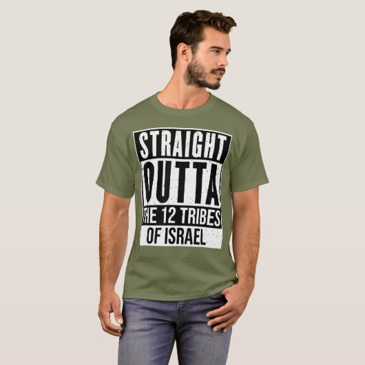 Zwarte Hebreeuwse Israëliet T-shirt (Voorkant volledig)
