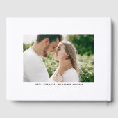 Zwarte heer en mevrouw Rustic Kalligrafie Fotobrui Gastenboek (Achterkant)