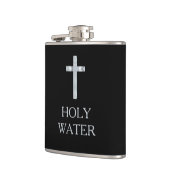 Zwarte Heilige Water Silver Crucifix Cross Funny Q Heupfles (Links)