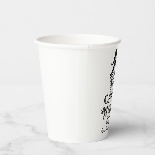 Zwarte heks Halloween Bachelorette Party Paper P Papieren Bekers (Rechts)