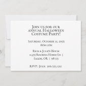  zwarte heks Halloween Party Kaart (Achterkant)