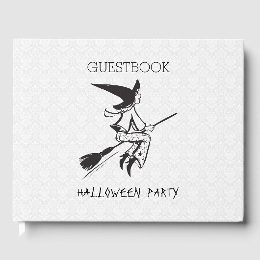 Zwarte heks op een kamer gastenboek (Voorkant)