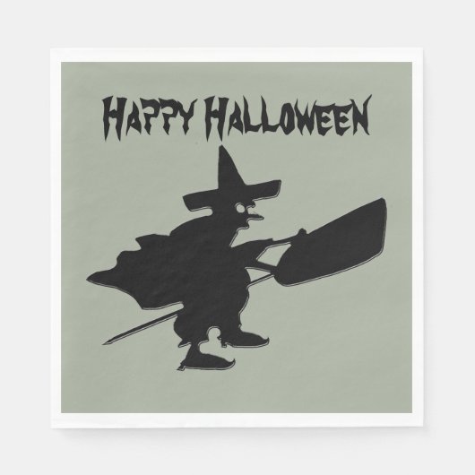 Zwarte heks servetten (Voorkant)