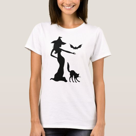 Zwarte heks t-shirt (Voorkant)