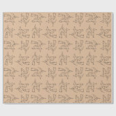 Zwarte heks van Halloween Cadeaupapier (Vlak)