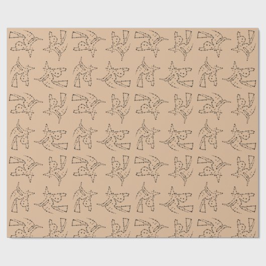 Zwarte heks van Halloween Cadeaupapier (Vlak)