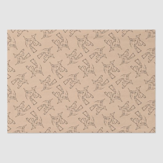 Zwarte heks van Halloween Tissuepapier (Voorkant)