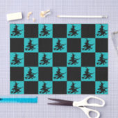 Zwarte Heksen Geruit Tissuepapier (Craft)