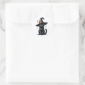 Zwarte heksen kat halloween Stickers (Tas)